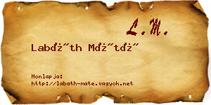 Labáth Máté névjegykártya